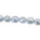 Facetkraal, rond met twee platte zijden, blauwgrijs, 4 mm (streng)