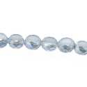 Facetkraal, rond met twee platte zijden, blauwgrijs, 4 mm (streng)