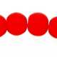Glaskraal, rond, rood, mat, 6 mm (streng)