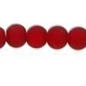 Glaskraal, rond, wijnrood, mat, 4 mm (streng)