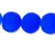 Glaskraal, rond, kobaltblauw, 8 mm (streng)
