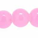 Glaskraal, rond, roze, 8 mm (streng)
