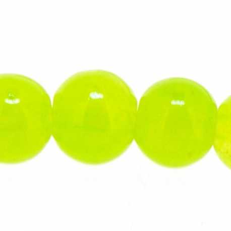 Glaskraal, rond, appelgroen, 8 mm (streng)