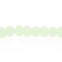 Glaskraal, donut met facetten, lichtgroen, 3 x 4 mm (streng)