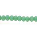 Glaskraal, donut met facetten, groen, 2 x 3 mm (streng)