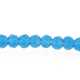 Glaskraal, donut met facetten, blauw, 2 x 3 mm (streng)