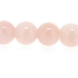 Gekleurd steen kraal, rond, zacht roze, 6 mm (streng)