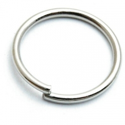 Ring open zilver 25 mm (10 st.)