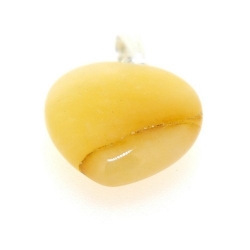 Halfedelsteen hanger hart 17 mm (1 st.)