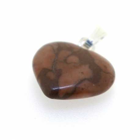 Halfedelsteen hanger hart 17 mm (1 st.)