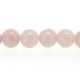 Gekleurd steen kraal, rond,  lichtroze, 5 mm (streng)