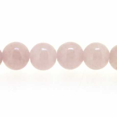 Gekleurd steen kraal, rond,  lichtroze, 5 mm (streng)