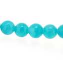 Gekleurd steen kraal, rond,  turquoise, 5 mm (streng)
