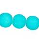 Glaskraal, rond, turquoise, mat, 6 mm (streng)