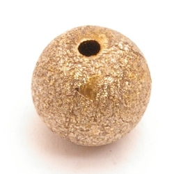Kunststof kraal rond goud glitter 12 mm (10 st.)