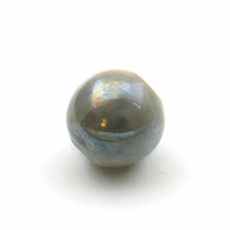 Keramiek kraal, rond, groen, metallic, 26 mm (1 st.)