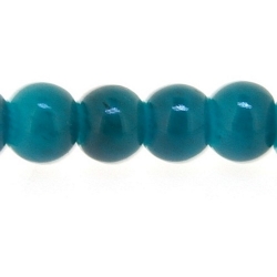 Gekleurd Turquoise kraal rond donkergroen 4mm (streng)