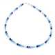 Ketting, sterling zilver met blauwe Swarovski (1 st.)