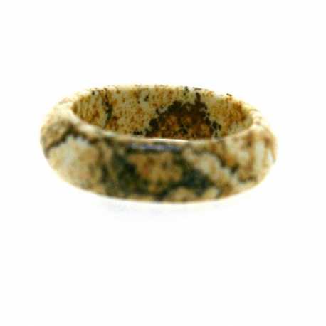 Ring, halfedelsteen, Grainstone, maat 15.5 (1 st.)