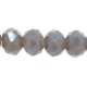 Facetkraal, donut, grijs, AB, 4 x 6 mm (streng)
