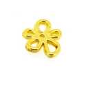Metaal, tussenstuk, goud, bloemetje, 13 mm (5 st.)