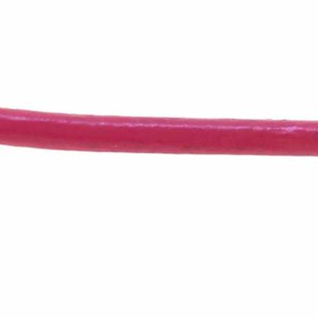 Natuurleer, rond, roze, 2 mm (1 meter)