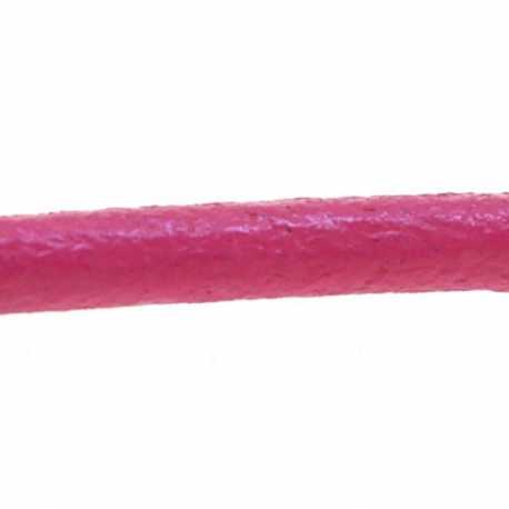 Natuurleer, rond, roze, 3 mm (1 meter)