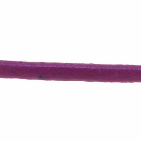 Natuurleer, rond, lila, 2 mm (1 meter)
