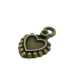 Metaal, bedel, antique goud, hartje, 13 mm (10 st.)