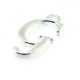 Metaal, bedel, letter G, zilver, 18 mm (1 st.)