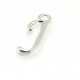 Metaal, bedel, letter J, zilver, 17 mm (1 st.)