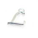 Metaal, bedel, letter L, zilver, 14 mm (1 st.)