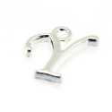 Metaal, bedel, letter Y, zilver, 14 mm (1 st.)