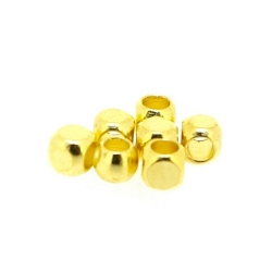 DQ Metalen kraal, goud, 3 mm (100 st.)