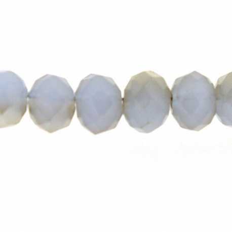 Facetkraal, donut, duo-tone, lichtgrijs/brons, 3 x 4 mm (streng)