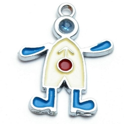 Metaal, bedel, jongen, 32 mm (1 st.)