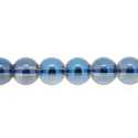Luster kraal, rond, blauw, 4 mm (20 st.)
