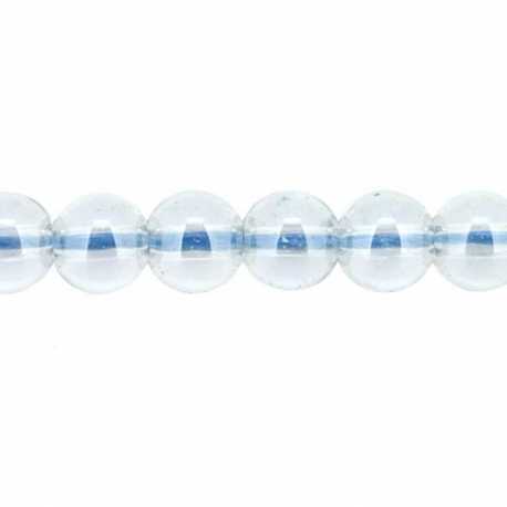 Luster kraal, rond, ijsblauw, 8 mm (10 st.)