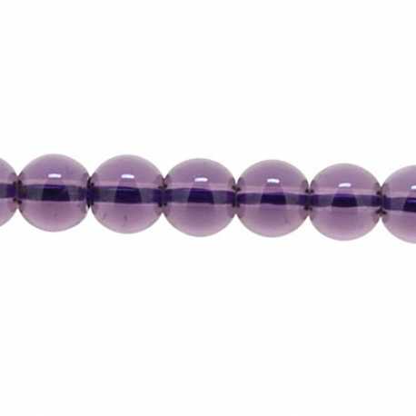 Glaskraal, rond, amethyst, 4 mm (20 st.)