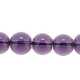 Glaskraal, rond, amethyst, 6 mm (10 st.)