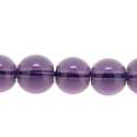 Glaskraal, rond, amethyst, 6 mm (10 st.)
