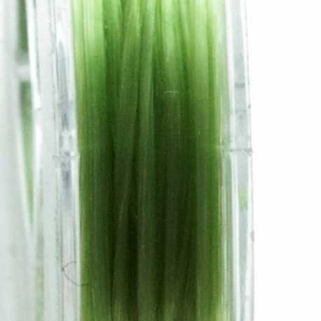 Elastiek rijgdraad 0.8mm plat groen (10 mtr.)