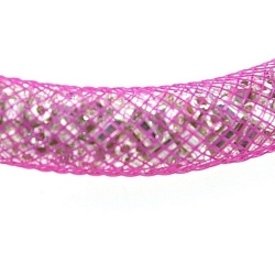 Nylon gaas buisje tbv Stardust Style Bracelet, fuchsia, 8 mm (1 mtr.)