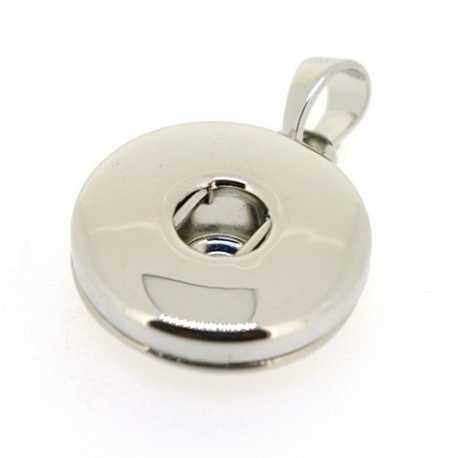 Metaal, hanger met click, zilver, 20 mm (1 st.)