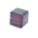 Glas, kraal, blok, facetten, aubergine, 10 mm (10 st.)