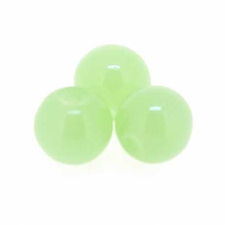 Glas, kraal, rond, lichtgroen, 8 mm (20 st.)