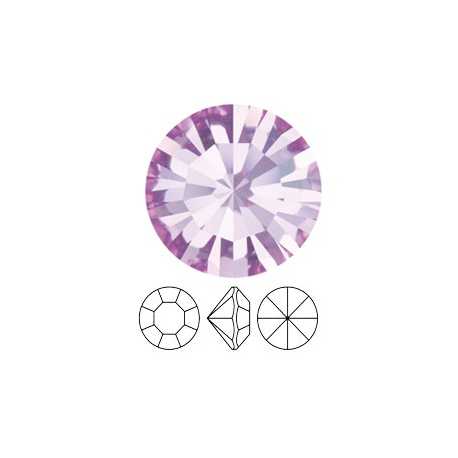 Preciosa, puntplaksteen, Mc Chaton Optima, SS39, Violet, Gold Foiled, 8 mm rond (1 st.)