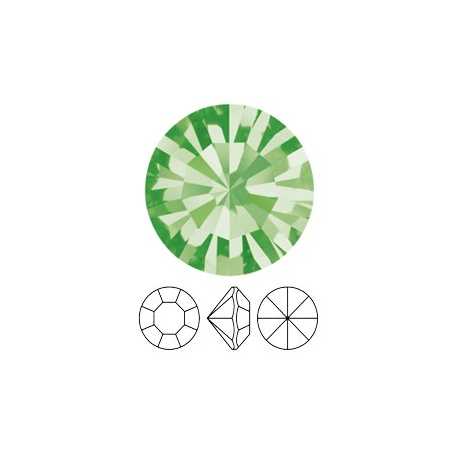 Preciosa, puntplaksteen, Mc Chaton Optima, SS39, Peridot, Gold Foiled, 8 mm rond (1 st.)