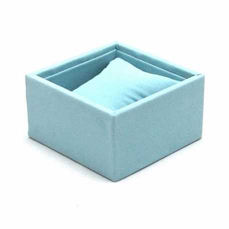 Displaydoos voor armbanden/horloges, velours, lichtblauw, 1 kussentje (1 st.)
