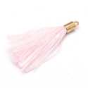 Kwastje met kapje, lichtroze, goud, 40 mm (3 st.)